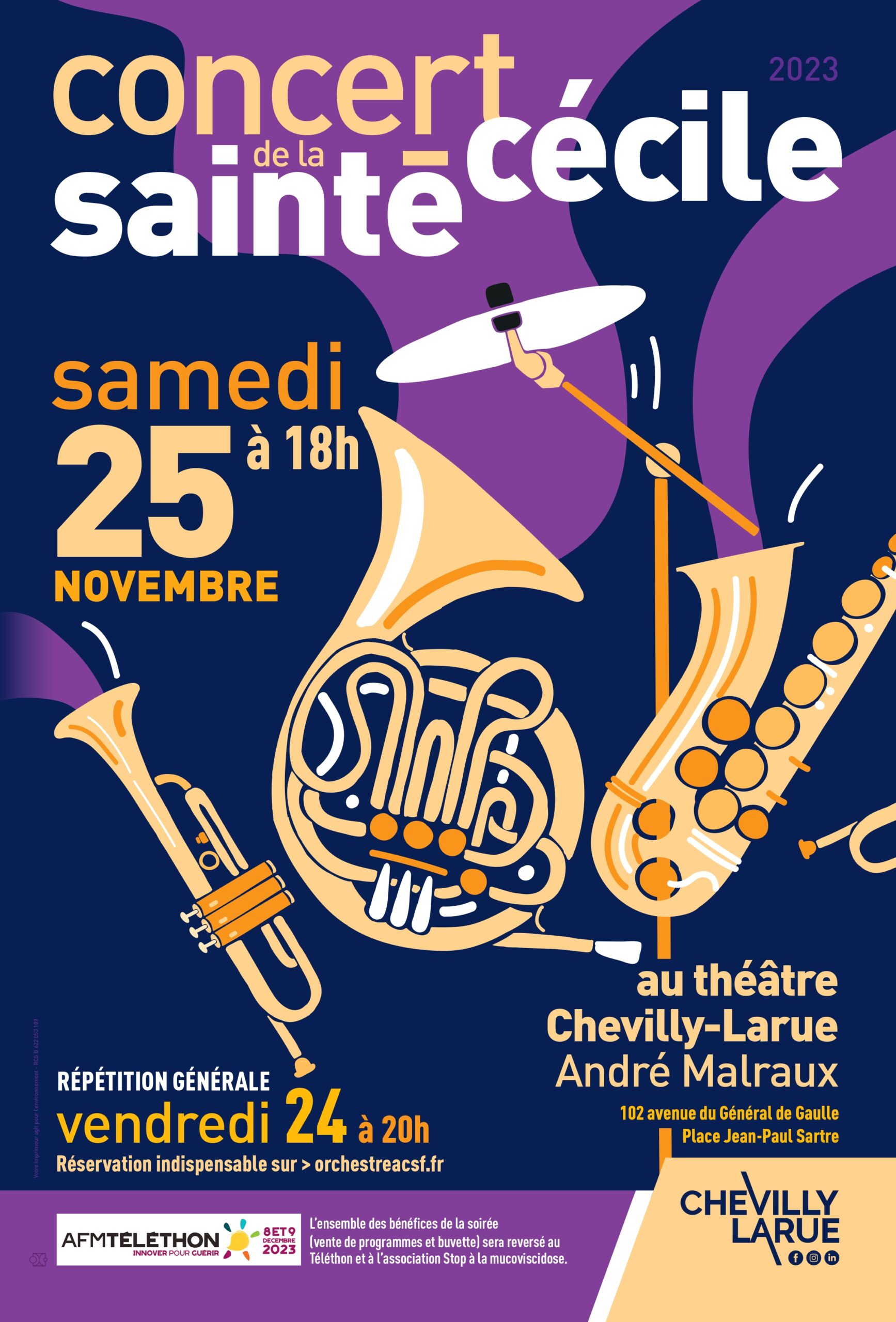 Billetterie Complet Concert de la SainteCécile 2023 Orchestre